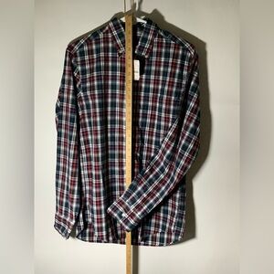 NWT J. Crew Men's Plaid Shirt - Blue, Red, Green, Yellow. Flex Washed, slim, Sm